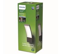 Philips Lighting - Aplique mural Splay, lámpara LED de exterior, color antracita, luz blanca neutra, 12W