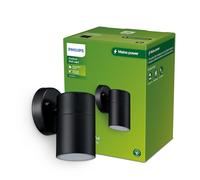 Philips Lighting - Aplique pared Exterior Kylis, negro, max. 25W, resistente a intemperie IP44 (no incluye bombilla)