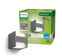 Philips Aplique de pared Arbour – Exterior LED Ultraeficiente 3,8W 2700K Antracita resistente IP44