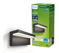 Philips Lighting: Aplique pared Exterior Ultraeficiente Bustan, 3.8W 4000K, Antracita, resistente intemperie IP44