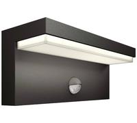 Philips Lighting: Aplique pared Exterior Ultraeficiente Bustan, 3.8W 4000K cool wehite light, Antracita, con sensor movimiento, resistente intemperie IP44