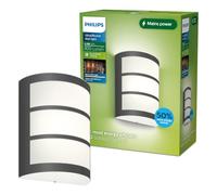 PHILIPS Lighting: Aplique pared Exterior Ultraeficiente Python, 3.8W, 2700K, Antracita, resistente intemperie IP44