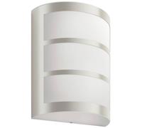 Philips Lighting: Aplique pared Exterior Ultraeficiente Python, 3.8W, 2700K, Plateado,resistente intemperie IP44