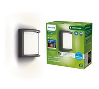 Philips Lighting: Aplique pared Exterior Ultraeficiente Samondra, 3.8W, 2700K, Antracita, resistente intemperie IP44