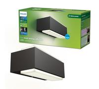 Philips Lighting: Aplique pared Exterior Ultraeficiente Stratosphere, 3.8W 4000K luz blanca neutra, Antracita, resistente intemperie IP44