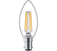 Philips Lighting Bombilla LED Classic B15, 40 W, forma de vela, B35, transparente, blanco cálido