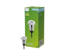 Philips Lighting: Luz Led Exterior Iluminación de Camino Spore GardenLink, bajo voltaje, 1x1W, plateado, 24V, resistente al agua IP67