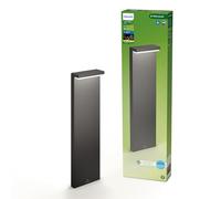Philips Lighting: Luz Led Ultraeficiente Iluminación Camino Bustan, 3.8W, 2700K luz blanca cálida, Antracita, resistente intemperie IP44