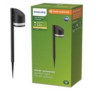 Philips Lighting: Luz para Iluminación Camino Fyve, alimentación solar, 1.5W, 2700K,negro, resistente a intemperie IP44