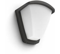 Philips Lighting myGarden Aplique iluminación Exterior, Resistente a la Humedad y la Intemperie E27, Antracita, Blanco, sin bombilla