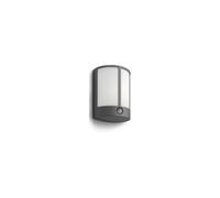 Philips Lighting MyGarden Stock Aplique LED con sensor de movimiento, iluminación exterior, luz blanca cálida, antracita