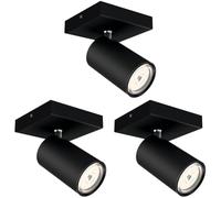 Philips Lighting myLiving Foco iluminación interior GU10, negro, sin bombilla (Paquete de 3)