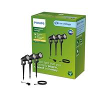 Philips Lighting: Set de Luces Led Exterior Caper GardenLink, bajo voltaje, 3x1.5W, negro, 24V, resistente al agua IP67