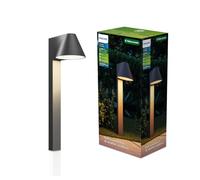 Philips Lighting Voltan Aplique Mural de Exterior, 120 x 150 x 89 mm | Luz Blanca Cálida 2700 K, 800 lm, Negra, UltraEfficient, Recubrimiento PowerShield, IP44, 50.000 horas