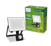 Philips Lois Foco de Exterior con sensor de movimiento, 20 W, 3000 K, Negro
