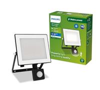 PHILIPS Lois Foco Reflector LED Exterior con Sensor Movimiento 2700lm Negro | 30W, 3000K, Ultraeficiente, Luz Blanca Diurna, Iluminación Potente, Revestimiento PowerShield, IP65, para Garajes y Porches