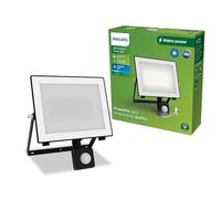 PHILIPS Lois Foco Reflector LED Exterior con Sensor Movimiento 4750lm Negro | 50W, 5000K, Ultraeficiente, Luz Blanca Diurna, Iluminación Potente, Revestimiento PowerShield, IP65, para Garajes y Porches