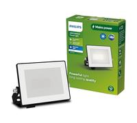 PHILIPS Lois Foco Reflector LED Exterior sin Sensor Movimiento 900lm Negro | 10W, 3000K, Ultraeficiente, Luz Blanca Diurna, Iluminación Potente, Revestimiento PowerShield, IP65, para Garajes y Porches