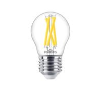 Philips Master LED E27 - Bombilla LED transparente regulable con filamento de pelota de golf, intensidad tenue a cálida, 2200 K a 2700 K, CRI 90+ mejor reproducción cromática, reemplazo incandescente