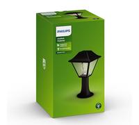Philips myGarden Alpenglow - Poste de luz, iluminación exterior, bombilla no incluida, casquillo E27, aluminio, color negro