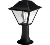 Philips Poste de luz myGarden Alpenglow – Iluminación exterior, E27, aluminio negro, sin bombilla