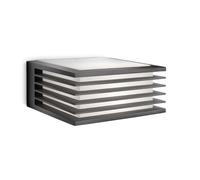 Philips Shades - Aplique de pared para exteriores (15 W, 2700 K, luz blanca cálida, resistente al agua, IP44, resistente al agua)