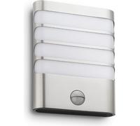 Philips myGarden, aplique de pared Raccoon, 4W, luz exterior para pared, acero inoxidable, metal, IP44, para terraza, jardín, clase II