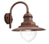 Philips myGarden, aplique de pared Raindrop, 60 W, casquillo E27, sin bombilla, luz exterior para pared, color bronce, material: metal, grado de protección IP44, ideal para terraza y jardín