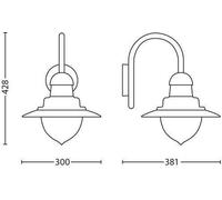 Philips myGarden, aplique de pared Raindrop, 60 W, casquillo E27, sin bombilla, luz exterior para pared, color antracita, metal, IP44, ideal para terraza y jardín