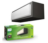 Philips myGarden, aplique de pared Stratosphere, 4,5 W, luz exterior para pared, color antracita, metal, IP44, ideal para terraza y jardín