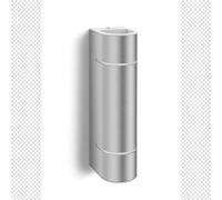 Philips myGarden, aplique de pared Sunset, 1 W, luz exterior para pared, acero inoxidable, acero inoxidable, IP44, para jardín, terraza, clase II