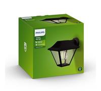 Philips myGarden Aplique - Lámpara de pared de 60 W, aluminio, IP44, para jardín y patio, casqullio E27, color negro