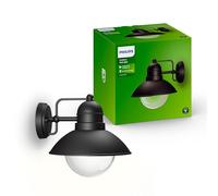 Philips myGarden Hoverfly aplique, E27, IP44, iluminación exterior, resistente a la humedad y la intemperie, negro, sin bombilla