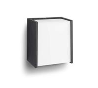 Philips myGarden - Luminaria LED de pared para exteriores 13x12 cm, 2700 K, 3 W, negra 915004435001