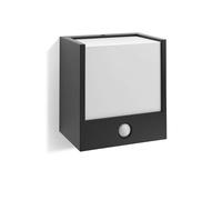 Philips myGarden - Luminaria LED de pared para exteriores 14x13 cm, 2700 K, 3,5 W, con sensor, negra 915004989101