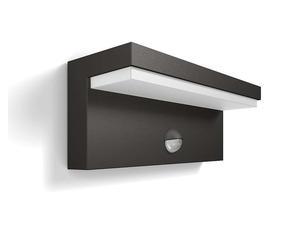 Philips myGarden - Luminaria LED de pared para exteriores 22x8 cm, 2700 K, 4,5 W, con sensor, antracita 915005378401