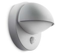 Philips myGarden - Luminaria LED de pared para exteriores, diámetro 20 cm, E27, con sensor, gris 915002145905