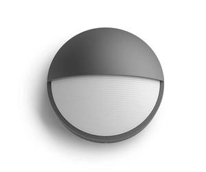 Philips myGarden - Luminaria LED de pared para exteriores, diámetro 21 cm, 2700 K, 6 W, antracita 915005192801