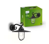 Philips myGarden Pasture - Aplique de exterior, casquillo E27, 60 W, aluminio, color negro, diseñado para jardines y patios, 35.50 x 30.00 x 30.30 cm