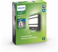 Philips myGarden Petronia - Lámpara LED de Pared con Sensor de Movimiento para jardín, Patio y Exterior, 2700 K, Color Antracita
