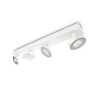 Philips myLiving Clockwork - Barra de 4 focos de techo, LED integrado, consume 4,5 W, luz blanca cálida, regulable