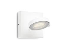 Philips myLiving Clockwork - Foco de pared, LED, 1 luz, iluminación interior, 2700 K, 50 W, aluminio, color blanco