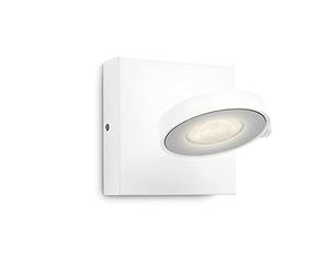 Philips myLiving Clockwork - Foco de pared, LED, 1 luz, iluminación interior, 2700 K, 50 W, aluminio, color blanco