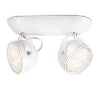 Philips myLiving Dyna - Aplique con 2 focos, iluminación interior, LED, luz blanca cálida, IP20, color blanco