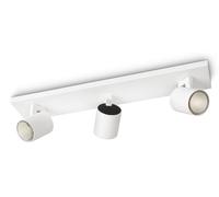 Philips myLiving, foco empotrable de techo o pared Runner, 3 unidades, focos, casquillo GU10, 3 bombillas, LED, 220-240 V, blanco