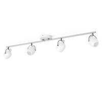 Philips myLiving, foco empotrado Rivano, sistema de iluminación de carril, bombillas no reemplazables, 4 bombillas, LED, 2700 K, blanco