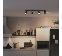 Philips myLiving Kosipo foco GU10 negro 4 luces