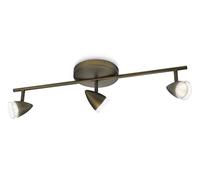 Philips myLiving Maple - Barra de focos, LED, 3 luces, color bronce