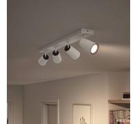Philips myLiving PAISLEY white LED Spot light - Punto de luz (Foco de superficie, GU10, 4 bombilla(s), LED, 220-240 V, Blanco)
