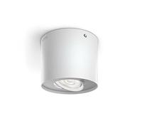 Philips myLiving Phase - Foco LED, iluminación interior, 1 luz, cepillado, luz blanca cálida, IP20, color blanco